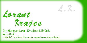lorant krajcs business card