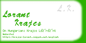 lorant krajcs business card